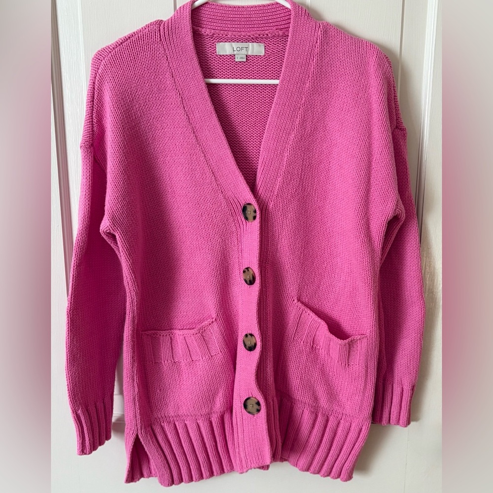LOFT Bright Pink Women's Cardigan